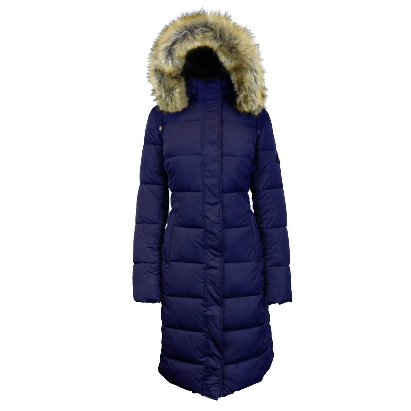 Long Heavyweight Parka Jacket with Faux-Fur Hood DailySale