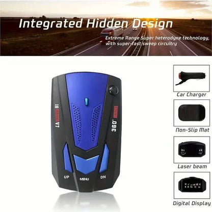 Long Range Car Detection System,City/Hwy Speed Alarm & POP Fast Scan, Automatic 360° Detection With Voice Prompt DailySale