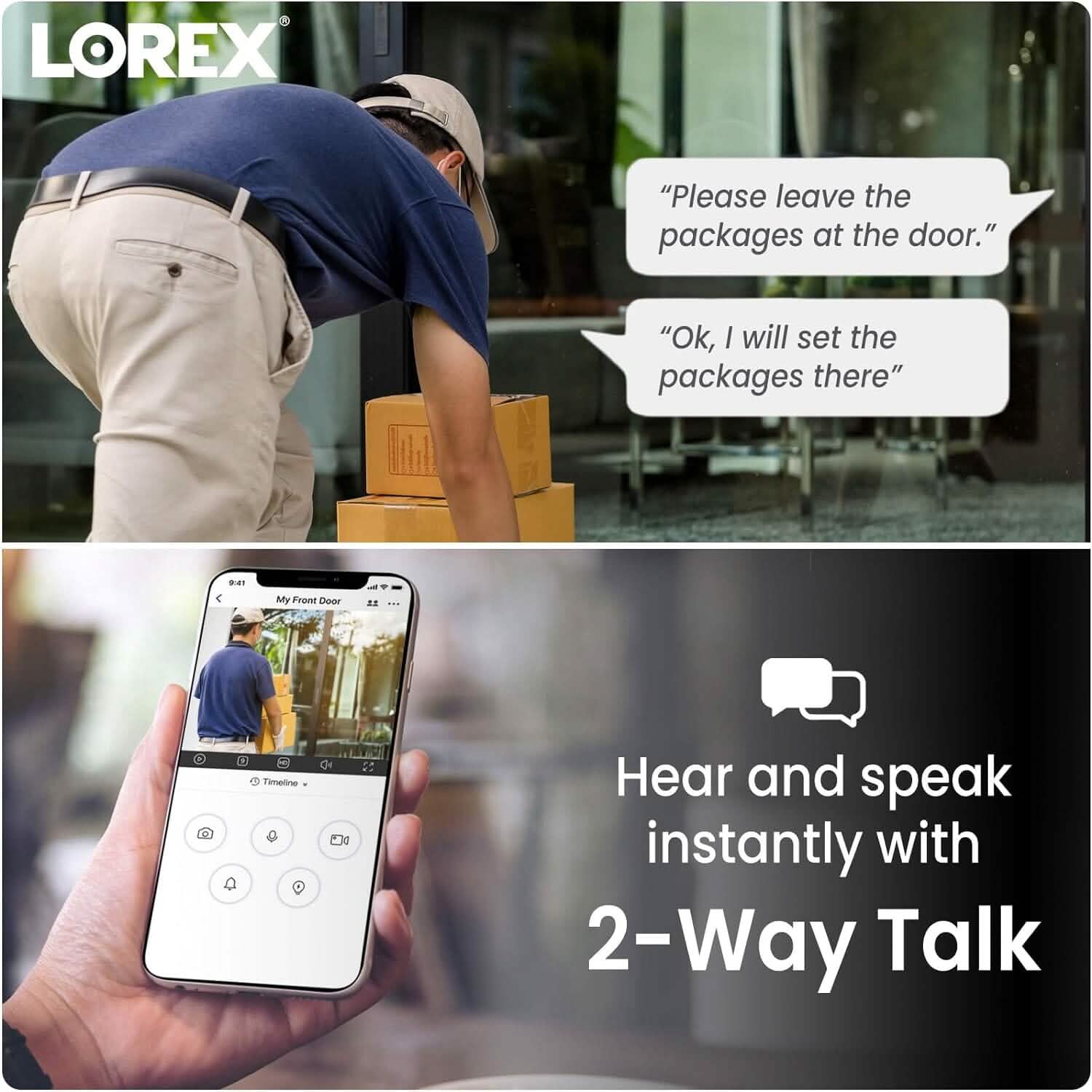 Lorex Indoor/Outdoor 4K IP Security Camera  (Refurbished) DailySale