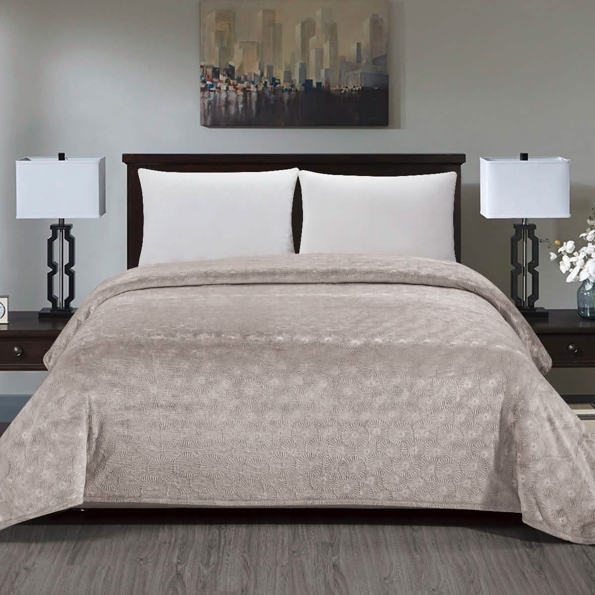 Louvre Blanket-Beige-Queen DailySale