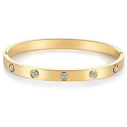 Love Friendship Bracelet Bangle with Cubic Zirconia Stones DailySale