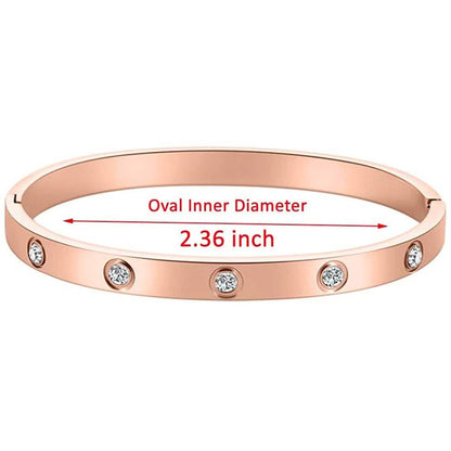Love Friendship Bracelet Bangle with Cubic Zirconia Stones DailySale