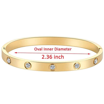 Love Friendship Bracelet Bangle with Cubic Zirconia Stones DailySale