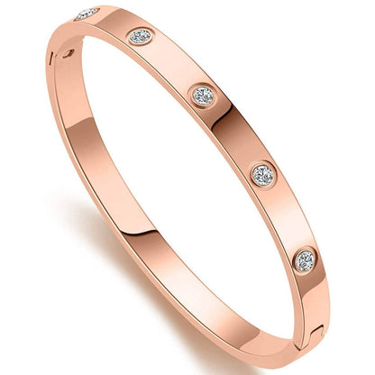 Love Friendship Bracelet Bangle with Cubic Zirconia Stones DailySale