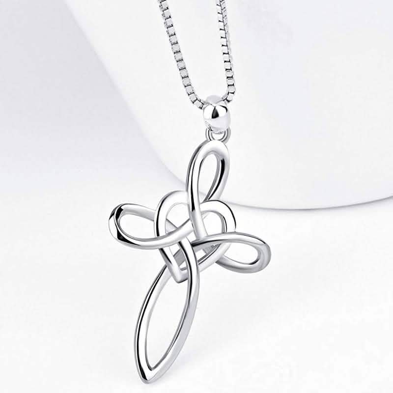 Lovely Sterling Silver Cross Pendant Necklace DailySale