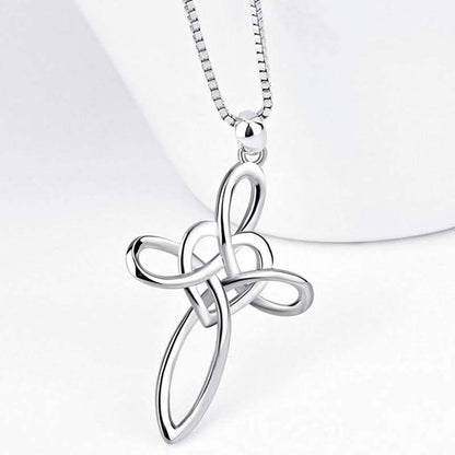 Lovely Sterling Silver Cross Pendant Necklace DailySale