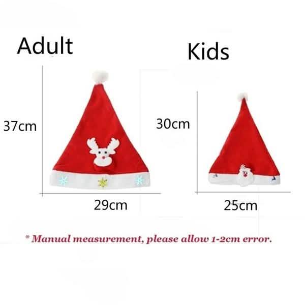 Luminous Christmas Hat Glowing Santa Claus, Snowman, Deer Christmas Hat DailySale