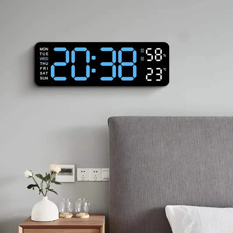 Luminous Large Screen LED Alarm Clock - Displays Week, Temperature, Humidity, and Timer DailySale