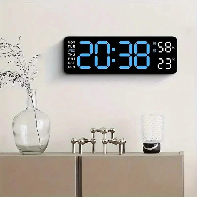 Luminous Large Screen LED Alarm Clock - Displays Week, Temperature, Humidity, and Timer DailySale