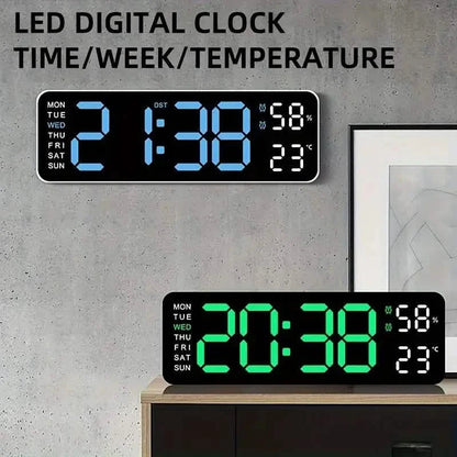 Luminous Large Screen LED Alarm Clock - Displays Week, Temperature, Humidity, and Timer DailySale