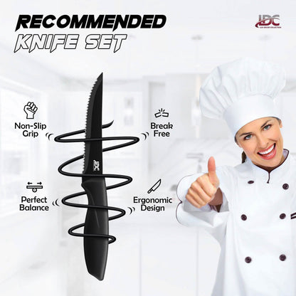 Lux Decor Collection Kitchen Knife Set Ultra Sharp Stainless Steel Knives Set DailySale