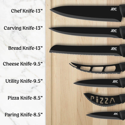 Lux Decor Collection Kitchen Knife Set Ultra Sharp Stainless Steel Knives Set DailySale