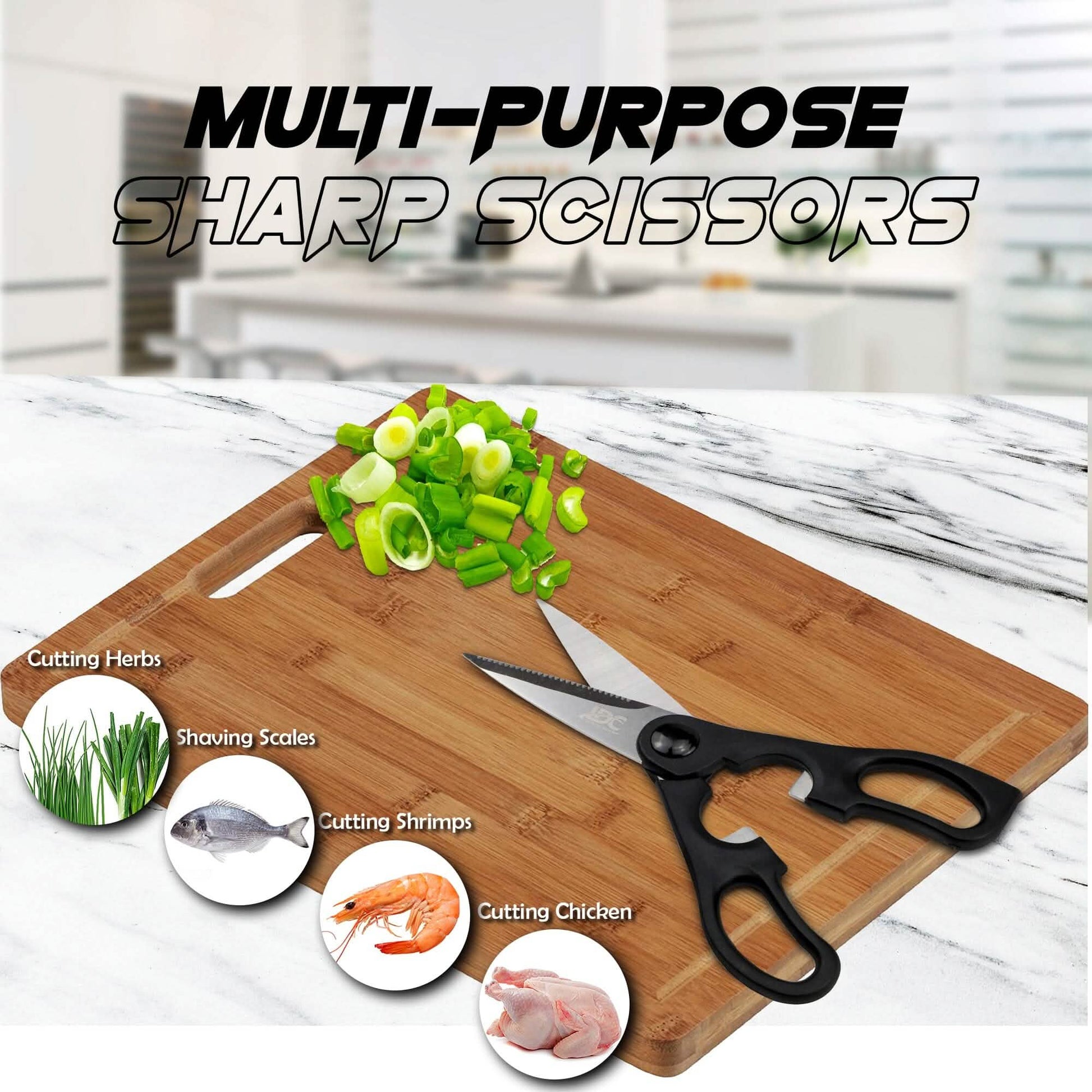Lux Decor Collection Kitchen Knife Set Ultra Sharp Stainless Steel Knives Set DailySale