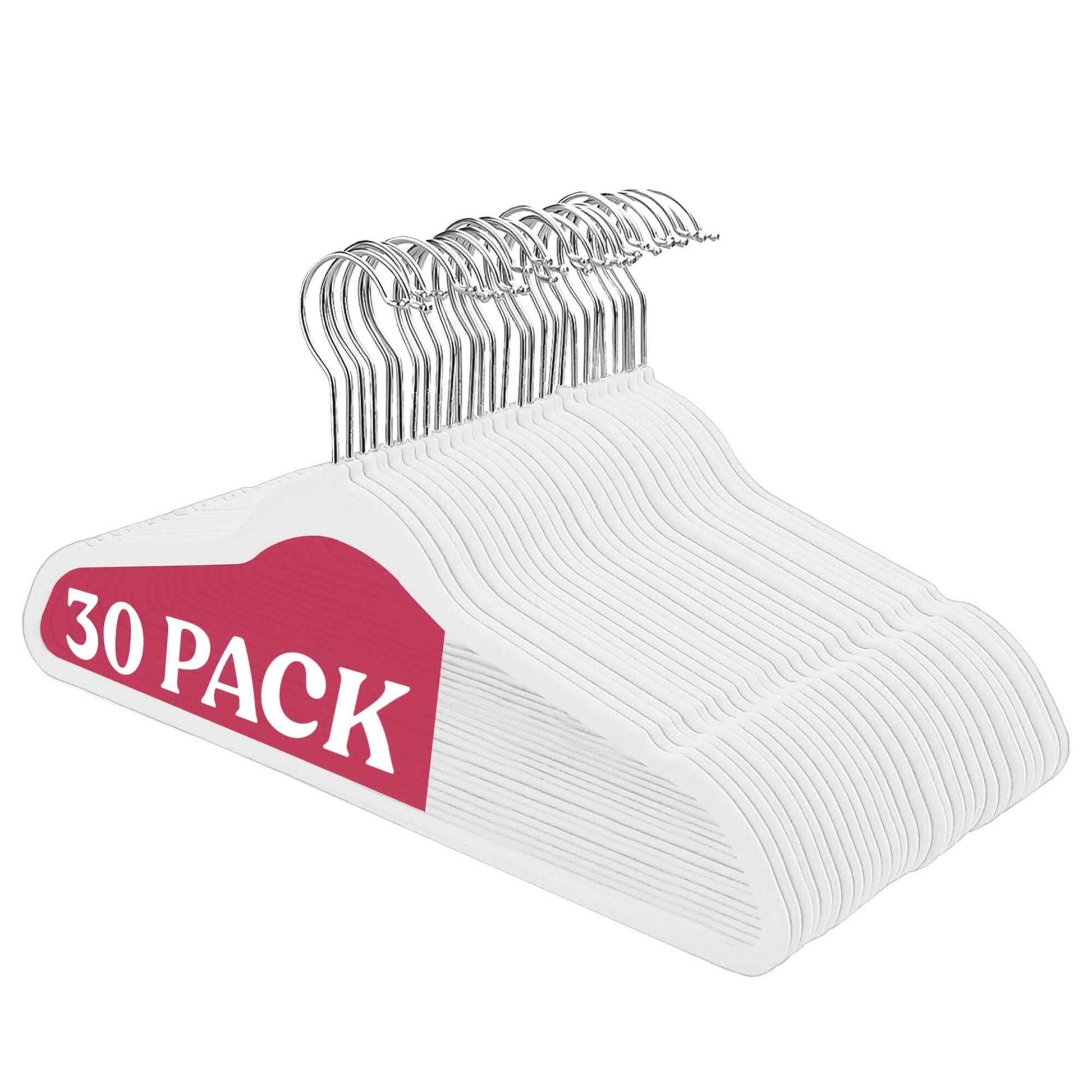 Lux Decor Collection Velvet Hangers Non-Slip Cloth Storage Organizer Space Saving Closet Clothing Hanger Pack DailySale