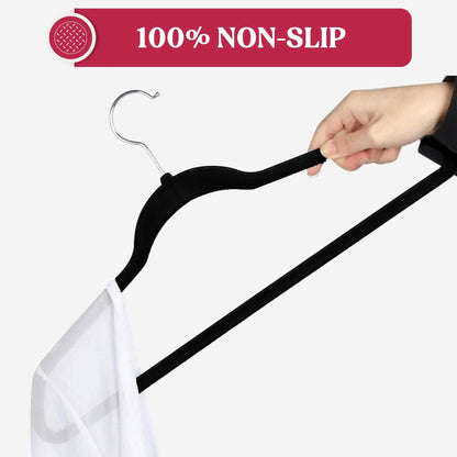 Lux Decor Collection Velvet Hangers Non-Slip Cloth Storage Organizer Space Saving Closet Clothing Hanger Pack DailySale
