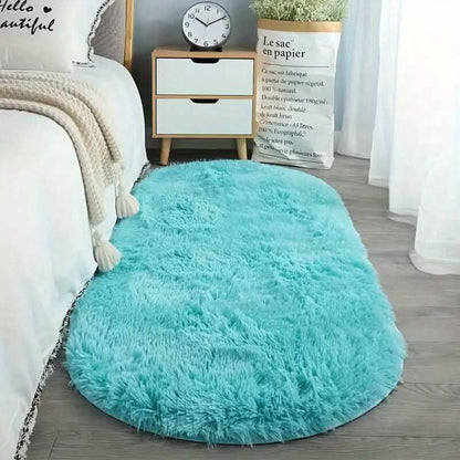 Luxurious Soft Faux Fur Oval Area Rug DailySale