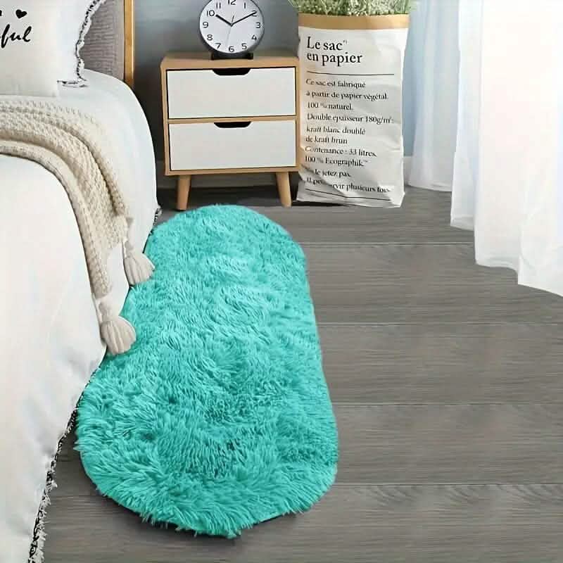 Luxurious Soft Faux Fur Oval Area Rug DailySale