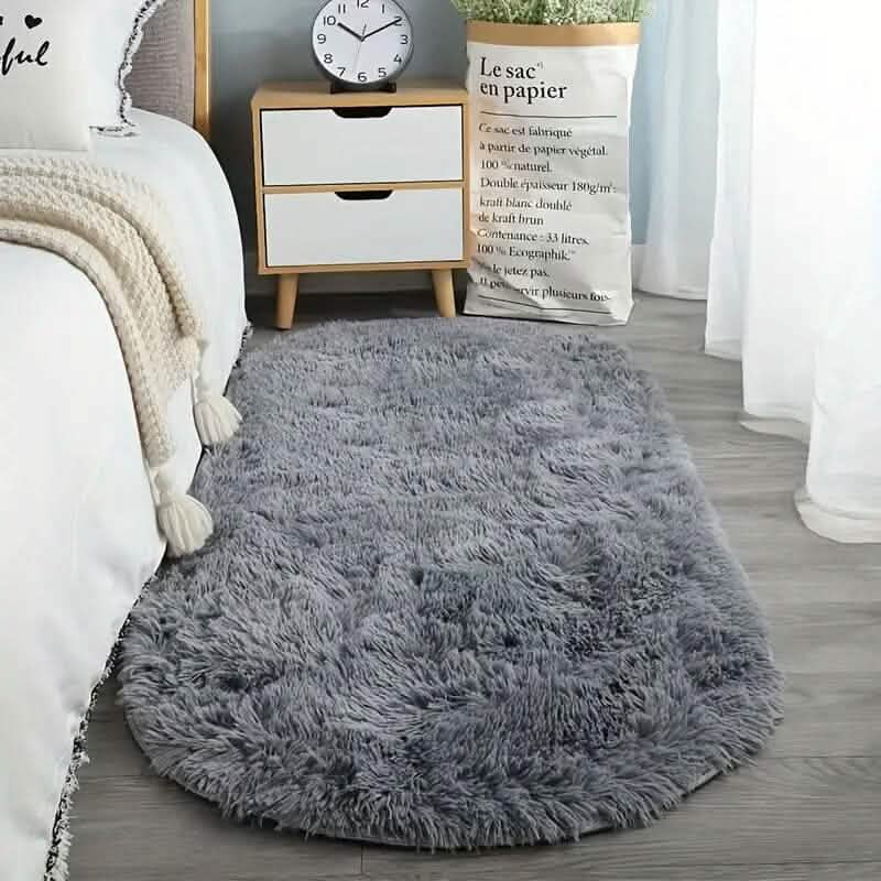 Luxurious Soft Faux Fur Oval Area Rug DailySale