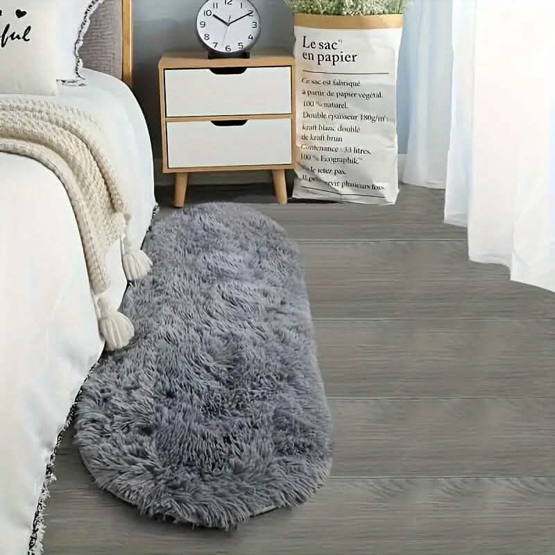 Luxurious Soft Faux Fur Oval Area Rug DailySale