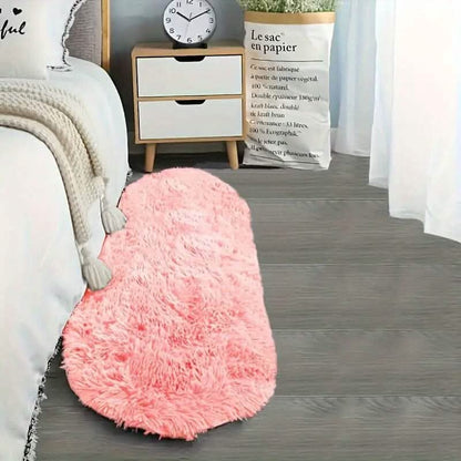 Luxurious Soft Faux Fur Oval Area Rug DailySale