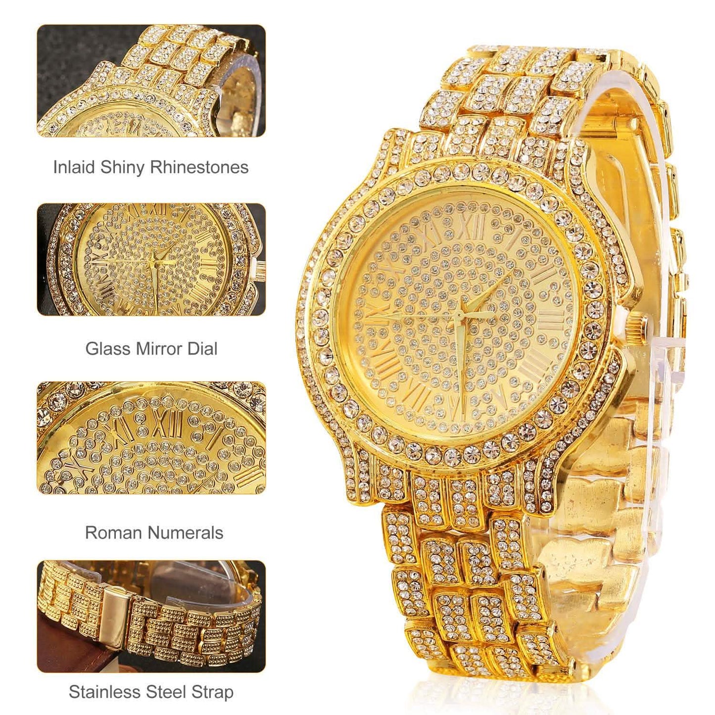 Luxury Crystal Rhinestone Quartz Watch DailySale