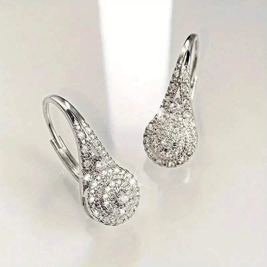 Luxury Eight Heart Earrings with Cubic Zirconia DailySale