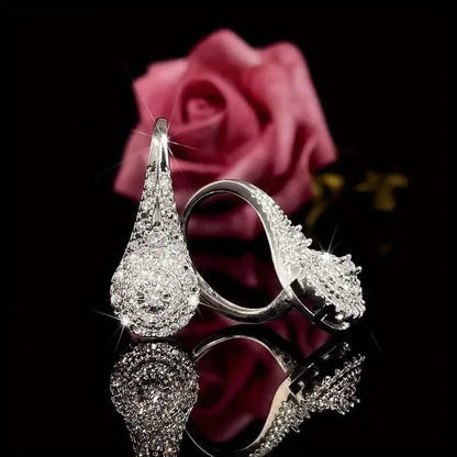 Luxury Eight Heart Earrings with Cubic Zirconia DailySale