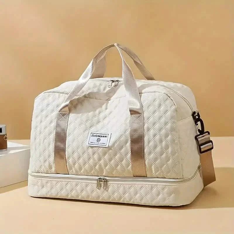 Luxury Large Capacity Duffel Bag – Versatile Shoulder & Crossbody Tote With Dual Side Pockets DailySale