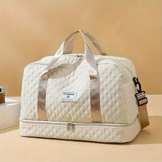 Luxury Large Capacity Duffel Bag – Versatile Shoulder & Crossbody Tote With Dual Side Pockets DailySale