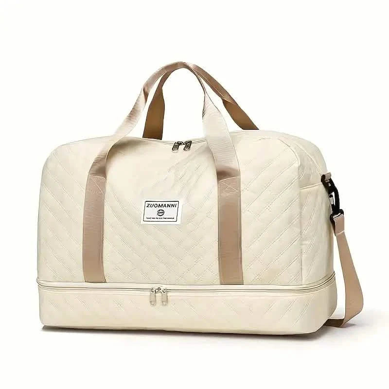 Luxury Large Capacity Duffel Bag – Versatile Shoulder & Crossbody Tote With Dual Side Pockets DailySale