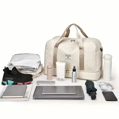 Luxury Large Capacity Duffel Bag – Versatile Shoulder & Crossbody Tote With Dual Side Pockets DailySale