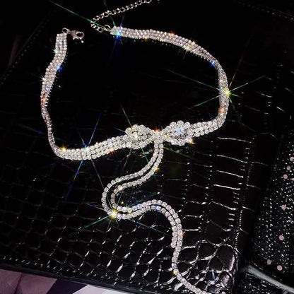 Luxury Trendy Crystal Choker Necklace Clavicle Chain Necklace For Women Wedding Fashion Jewelry Collar DailySale