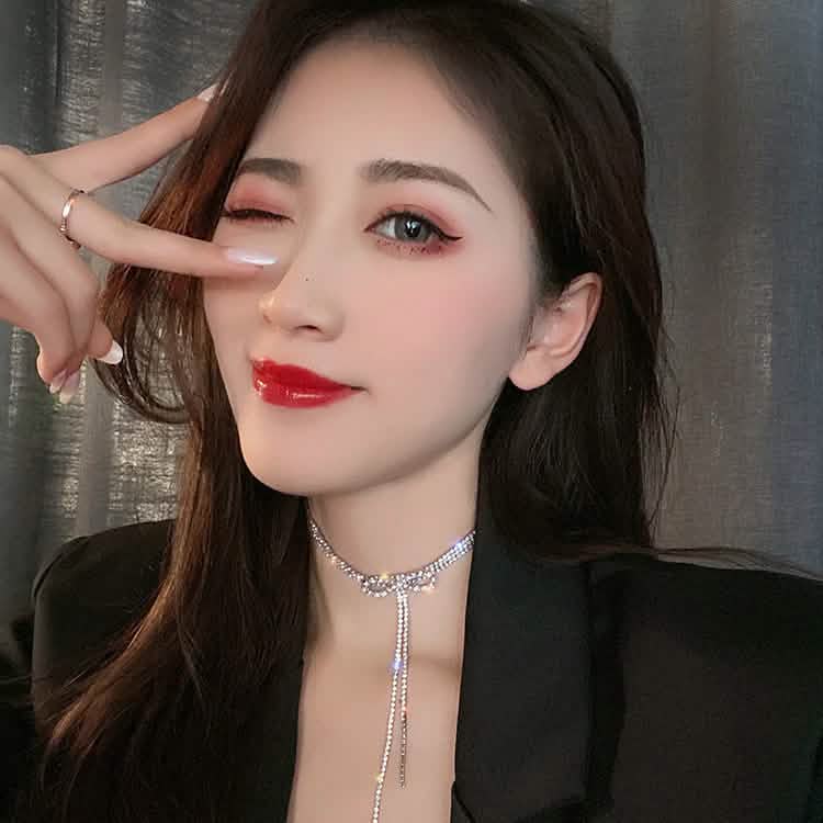 Luxury Trendy Crystal Choker Necklace Clavicle Chain Necklace For Women Wedding Fashion Jewelry Collar DailySale