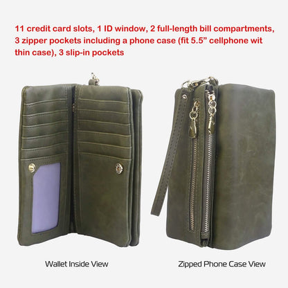 Luxury Women's Leather Clutch Wallet DailySale