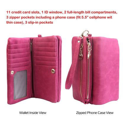 Luxury Women's Leather Clutch Wallet DailySale