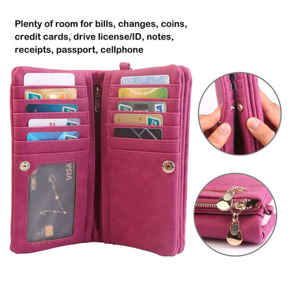 Luxury Women's Leather Clutch Wallet DailySale