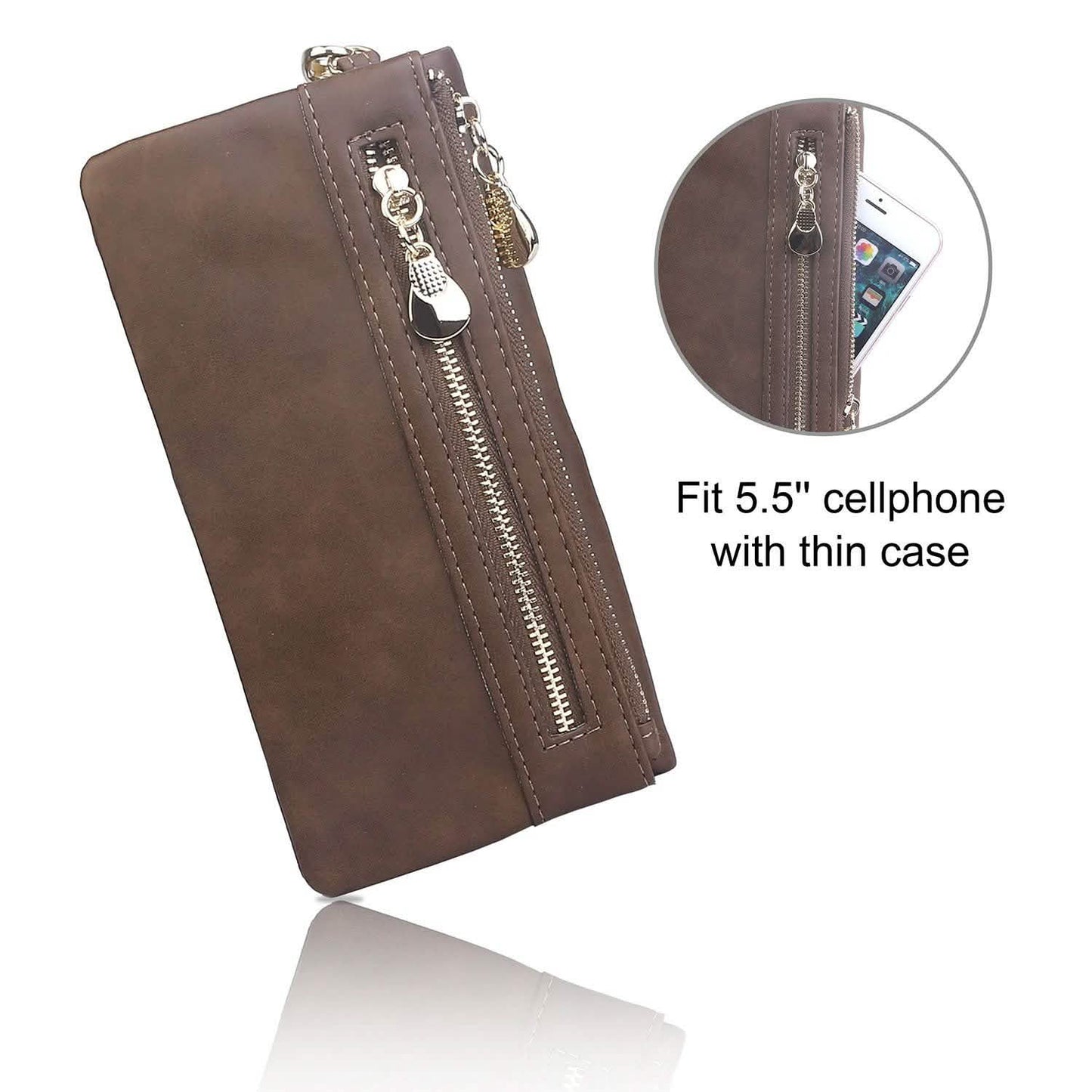 Luxury Women's Leather Clutch Wallet DailySale