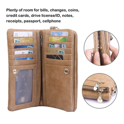 Luxury Women's Leather Clutch Wallet DailySale