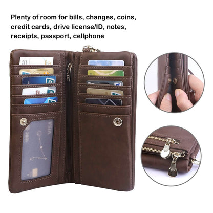 Luxury Women's Leather Clutch Wallet DailySale