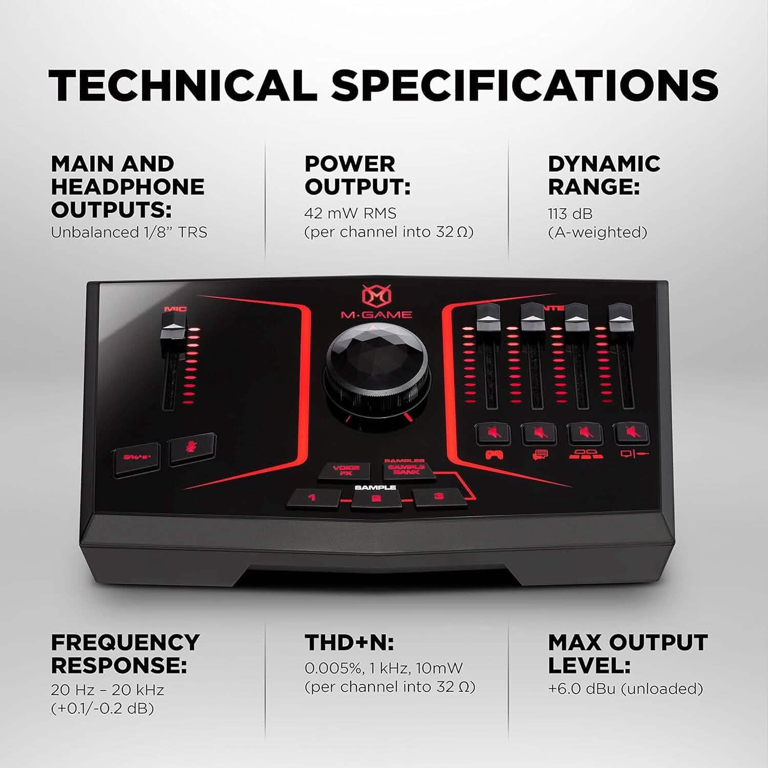 M-Game Solo USB Audio Interface Mixer for Streaming and Gaming  (Refurbished) DailySale