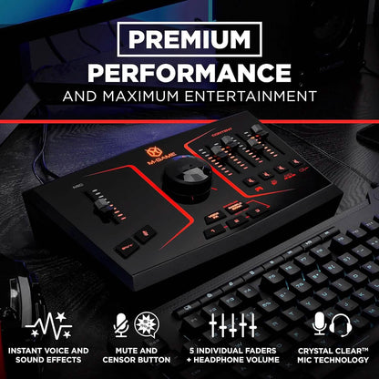 M-Game Solo USB Audio Interface Mixer for Streaming and Gaming  (Refurbished) DailySale