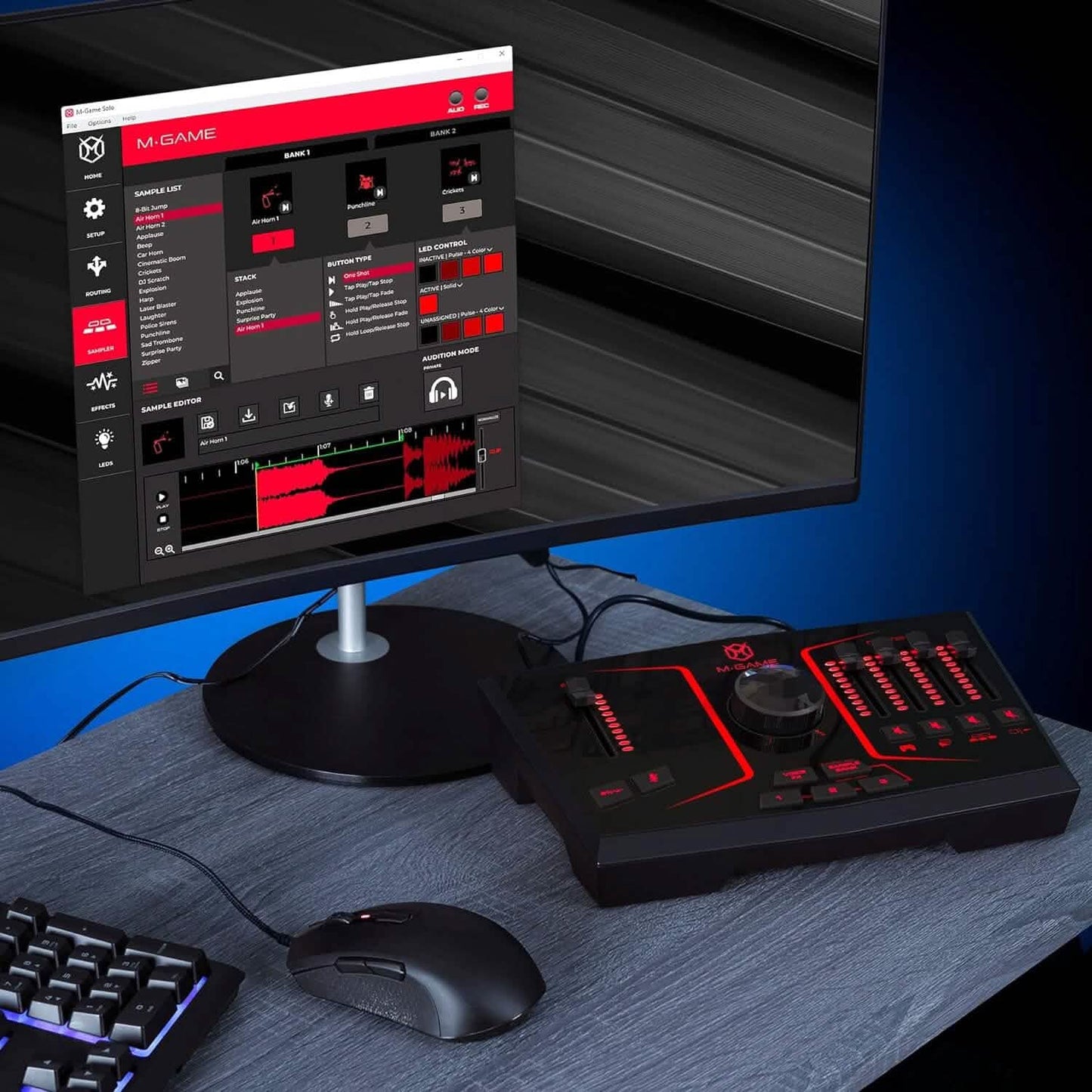 M-Game Solo USB Audio Interface Mixer for Streaming and Gaming  (Refurbished) DailySale