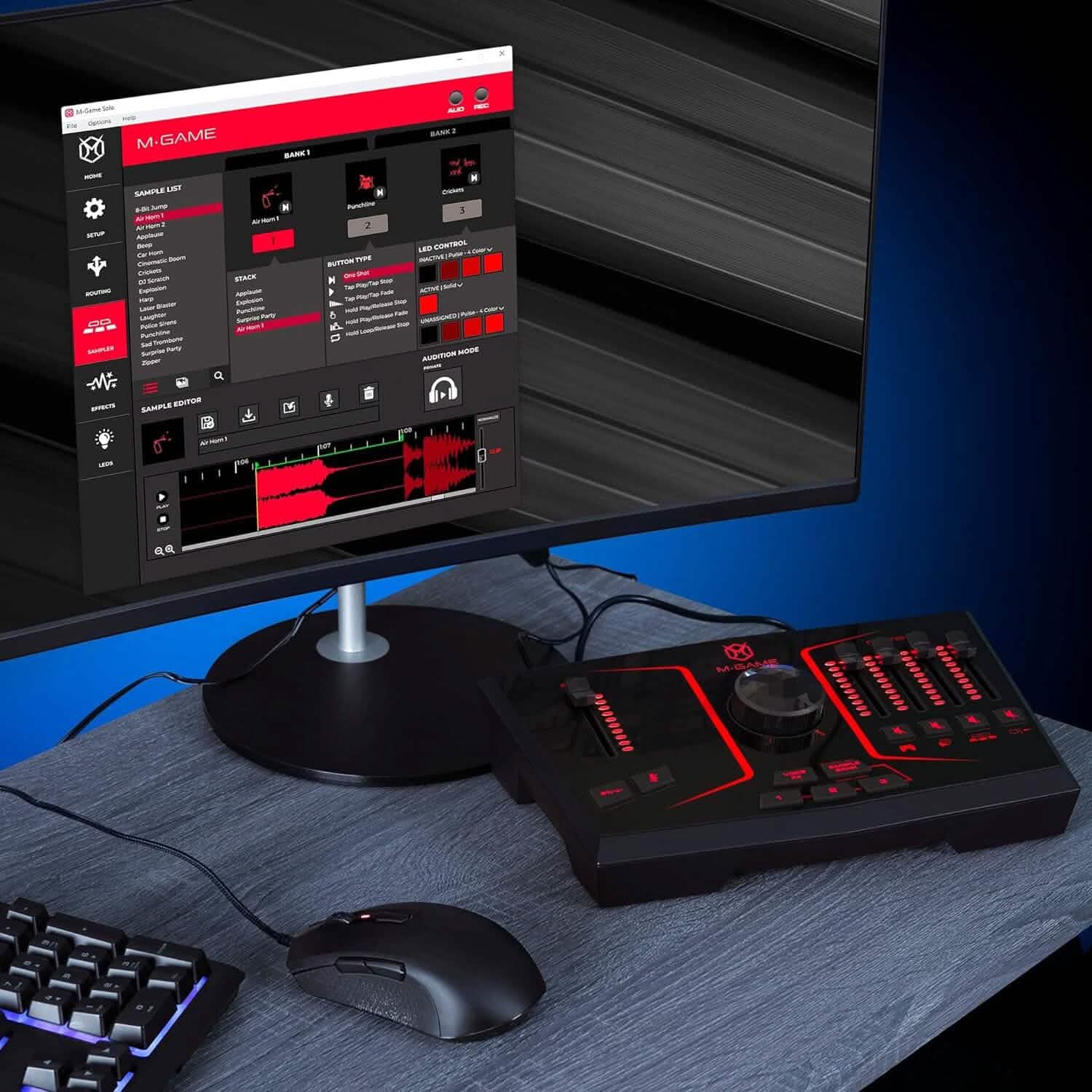 M-Game Solo USB Audio Interface Mixer for Streaming and Gaming  (Refurbished) DailySale