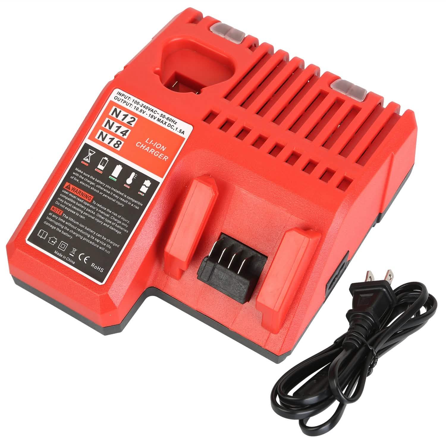M12 M18 Rapid Fast Charger Fit for Milwaukee Battery DailySale