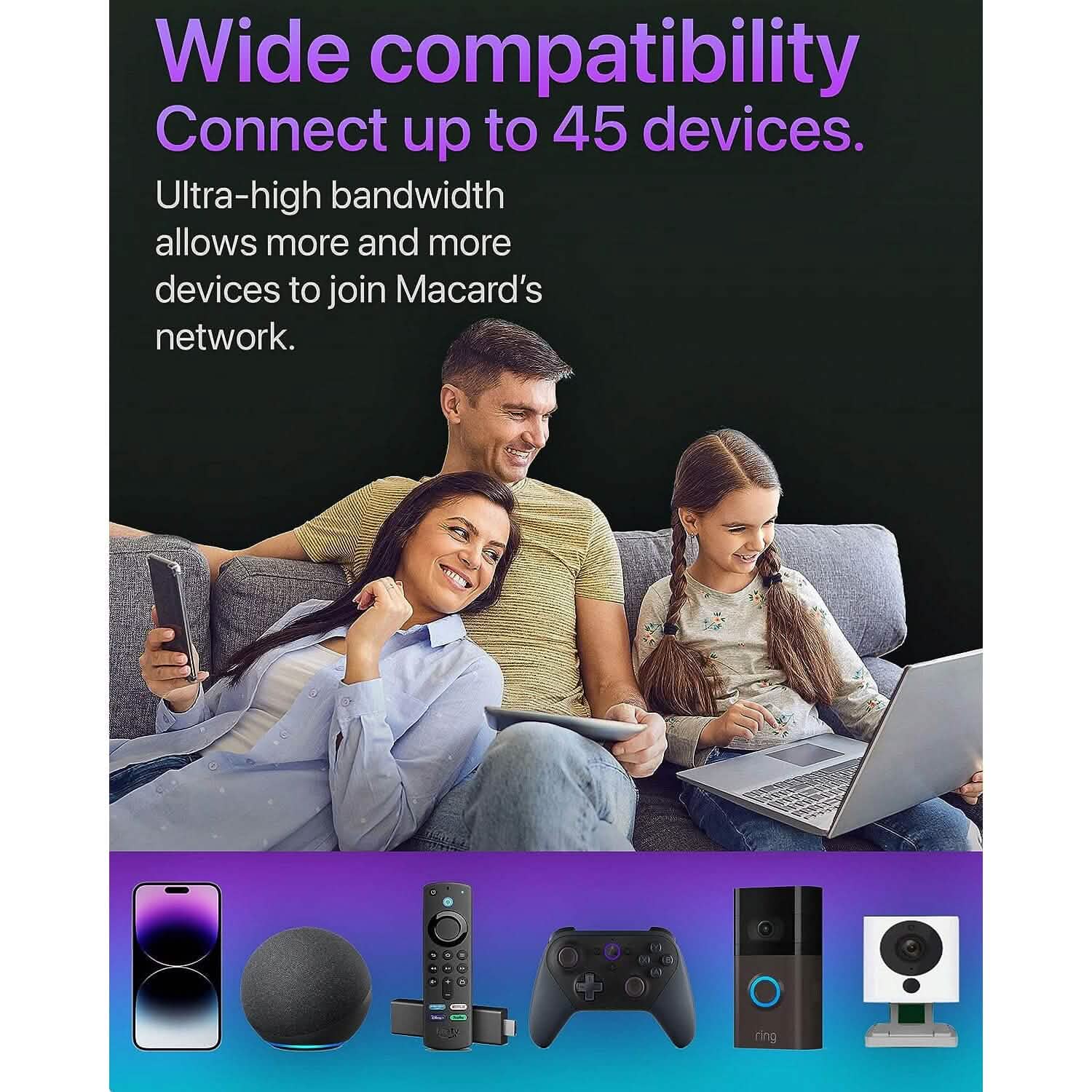 Macard WiFi Extender Booster - 2023 Release Up to 74% Faster  (Refurbished) DailySale