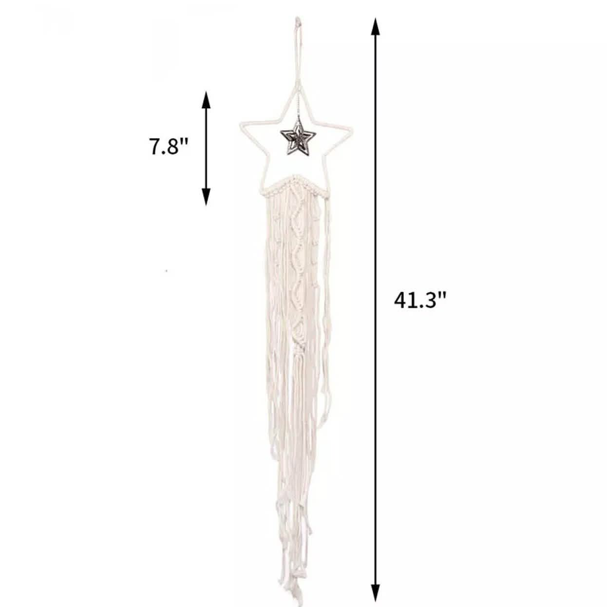 Macrame Woven Wall Hanging Boho Tapestry Moon Star Dreamcatcher Home Decor DailySale