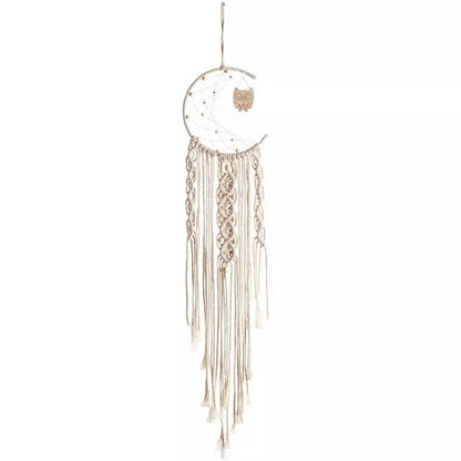 Macrame Woven Wall Hanging Boho Tapestry Moon Star Dreamcatcher Home Decor DailySale