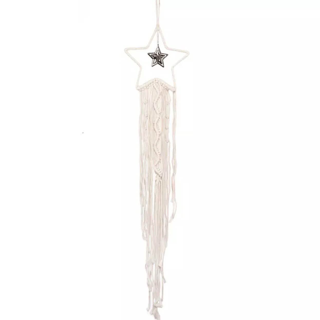 Macrame Woven Wall Hanging Boho Tapestry Moon Star Dreamcatcher Home Decor DailySale