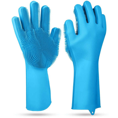 Magic Silicone Brush Dishwashing Gloves DailySale