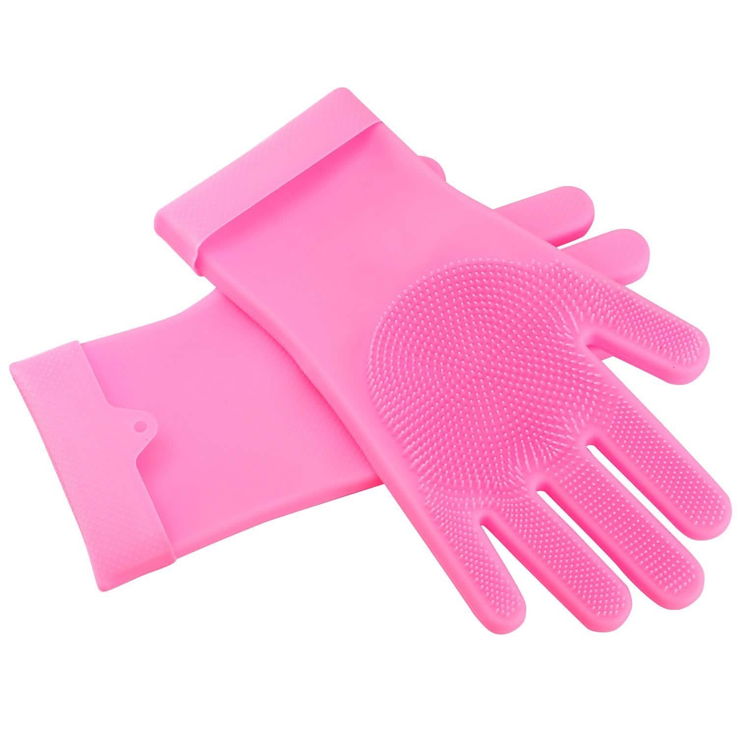Magic Silicone Brush Dishwashing Gloves DailySale